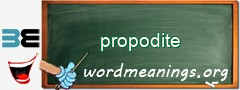 WordMeaning blackboard for propodite